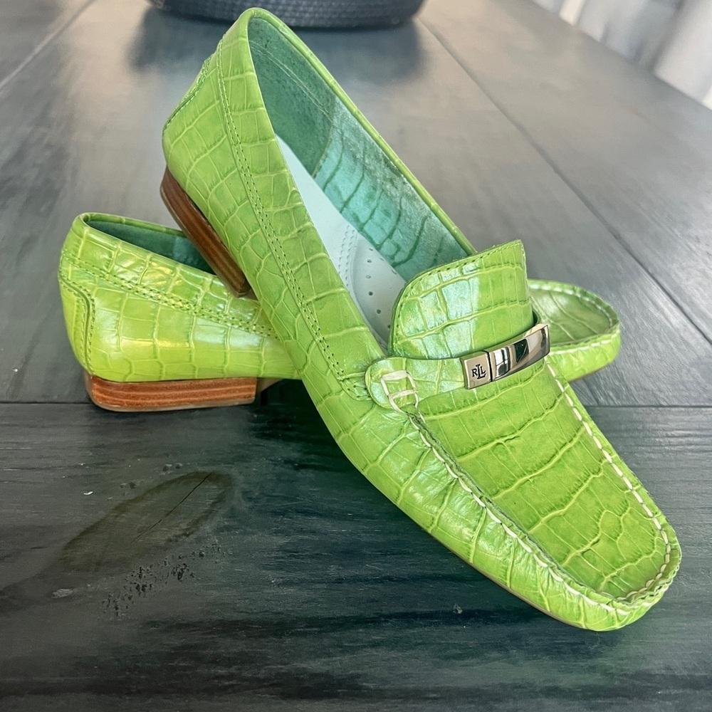 Ralph Lauren “Suzie” Faux Crocodile Loafer